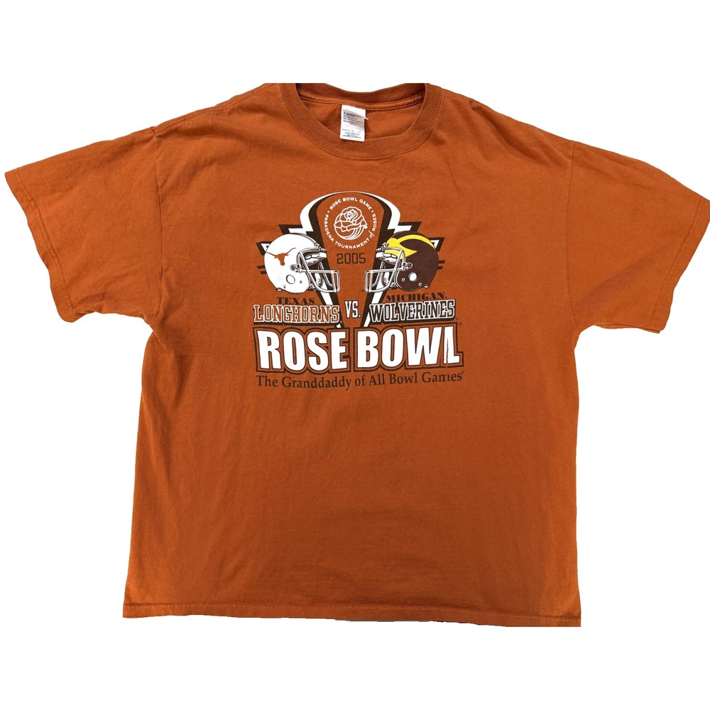 Delta Rose Bowl T-Shirt Mens XL Texas Michigan 2005 Vintage NCAA